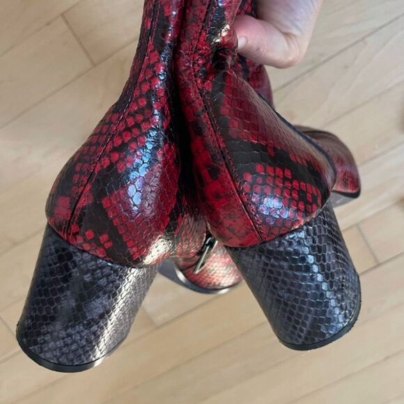 Zadig & Voltaire Lena Mid Heel Leather Ankle Boots 37 - Picture 13 of 13